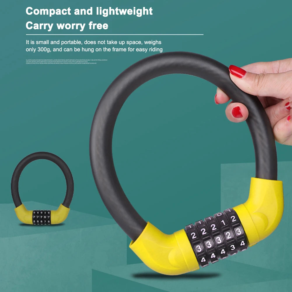 Bike Lock 5 Digit Code Combination Universal Bicycle Lock Bicycle Security Locking Equipment MTB Anti-theft Bike Accessories
