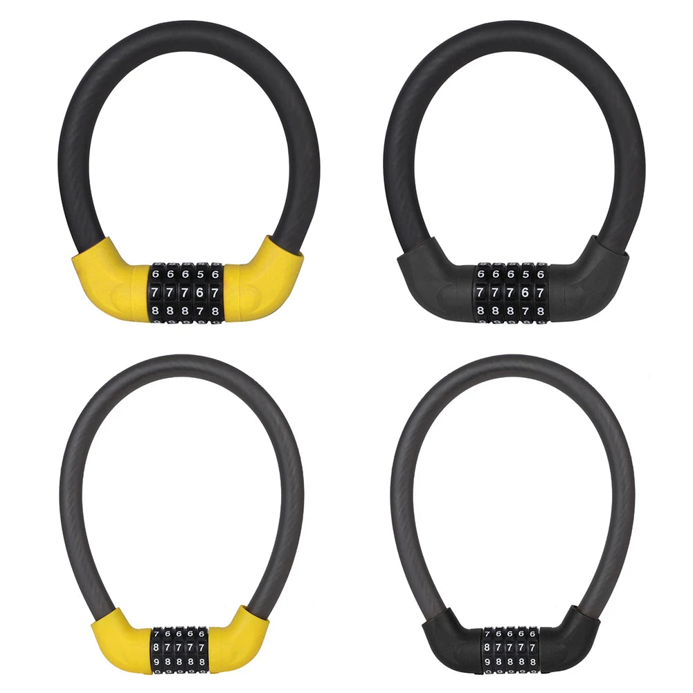 Bike Lock 5 Digit Code Combination Universal Bicycle Lock Bicycle Security Locking Equipment MTB Anti-theft Bike Accessories