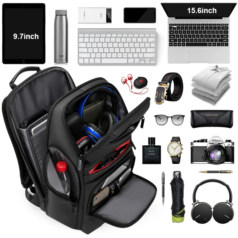 Rowe 2020 New Fashion Men Business Multi Function Anti-Theft Backpack 15.6 Inch Laptop Bag USB Charging Waterproof Travel Bag