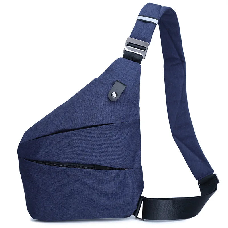 Shoulder bag waterproof Oxford cloth men's chest bag multi-function anti-theft grab bag wild casual shoulder Messenger bag