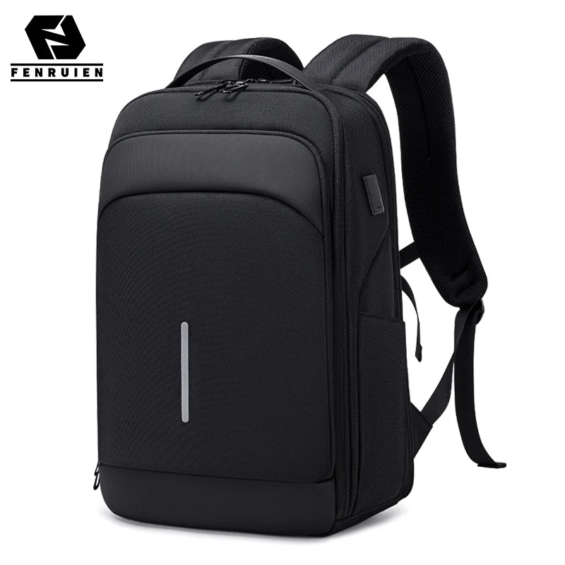 Fenruien Large Capacity Waterproof Backpacks USB Charge Men Backpack Fit 15.6 "Laptop Travel Business Bag