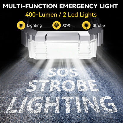 7000A Car Jump Starter with Air Compressor Battery Booster 12V Power Bank with LED Flashlight, Smart Cable with Voltage Display