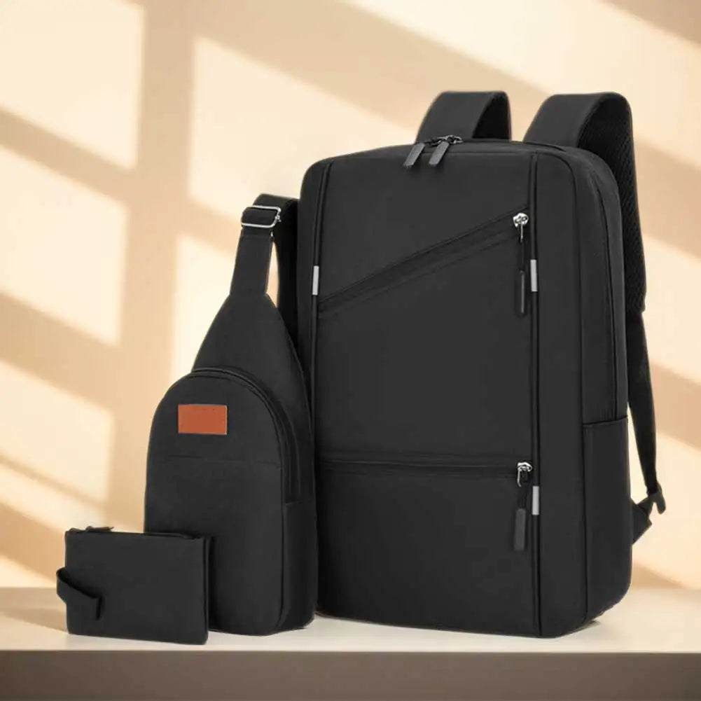 3Pcs Casual Bag Set Laptop Backpack 