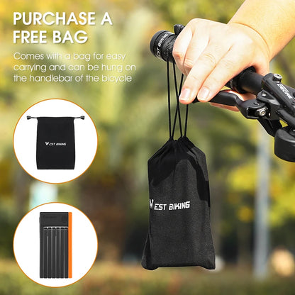 WEST BIKING Foldable Bicycle Lock MTB Road Security Anti-theft Cycling Lock Scooter Electric Bike Chain Lock Bicycle Accessories