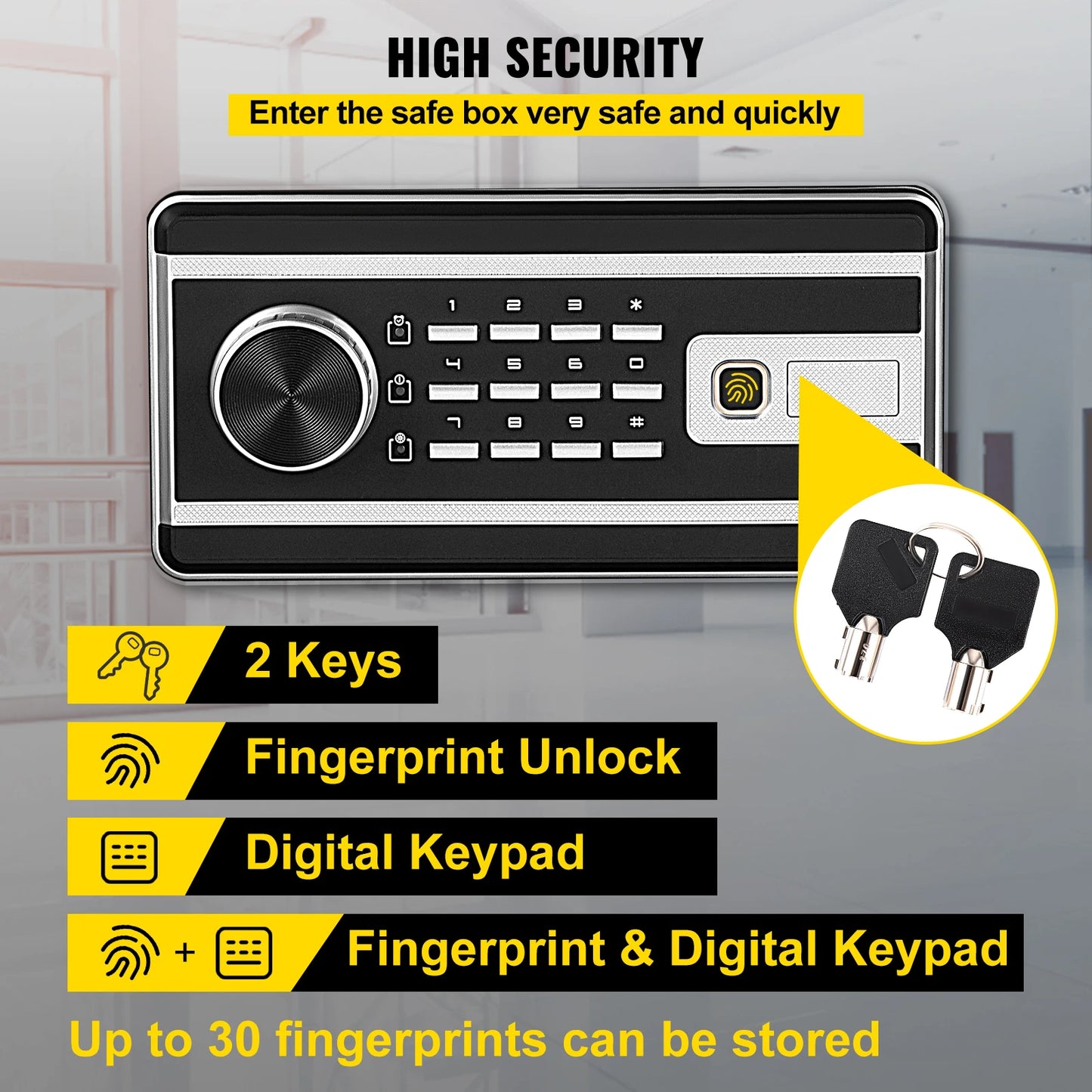  Fingerprint Locks Safe 