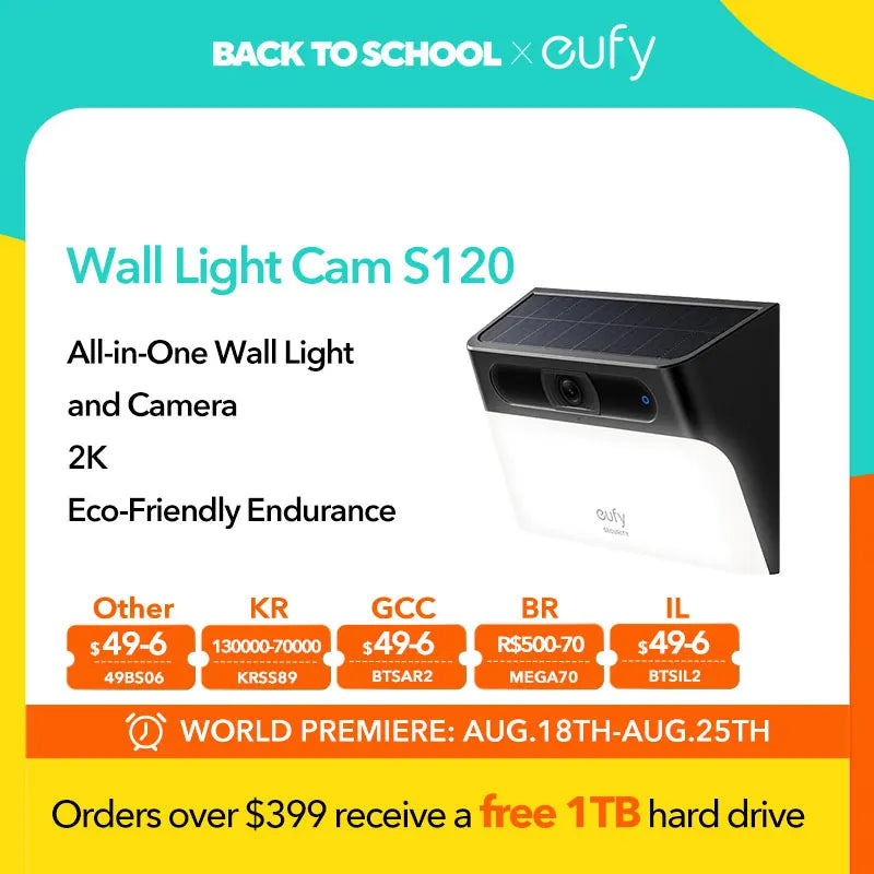  Security Solar Wall Light Cam 