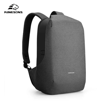 Kingsons Anti-theft Backpack Men 15.6 inch Laptop 180 Degree Open  W USB Charging Waterproof School Bag for College Student Boys